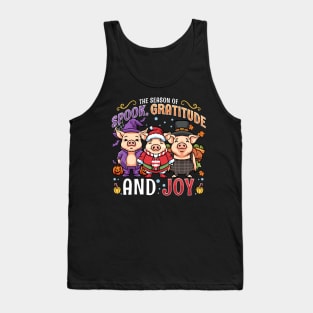 Halloween Thanksgiving Christmas Holiday Mashup Tank Top